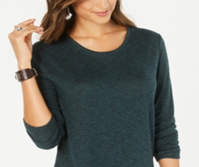 Top decote redondo feminino Style &amp; Co, verde, tamanho pequeno