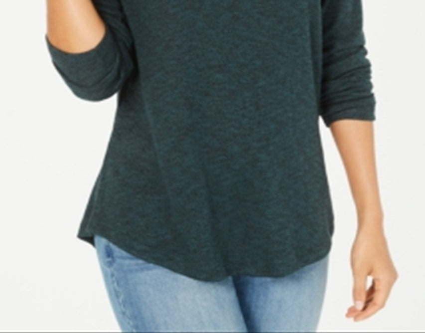 Top decote redondo feminino Style &amp; Co, verde, tamanho pequeno