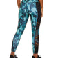 Leggings Ideologia Abstract Camo Mesh-Trim Azul Tamanho Pequeno