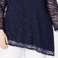 Túnica feminina plus size burnout azul, tamanho 2X, da coleção JM