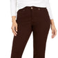 Calça jeans feminina Curvy Fit com perna reta, estilo &amp; Co, marrom, tamanho 14