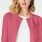 Cardigan texturizado feminino Charter Club rosa tamanho pequeno