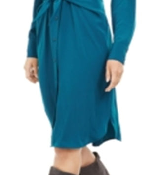 Vestido-camisa feminino Alfani com amarração frontal, verde, tamanho 12