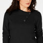 Karen Scott Suéter Feminino de Algodão com Gola Envelope Preto Tamanho P