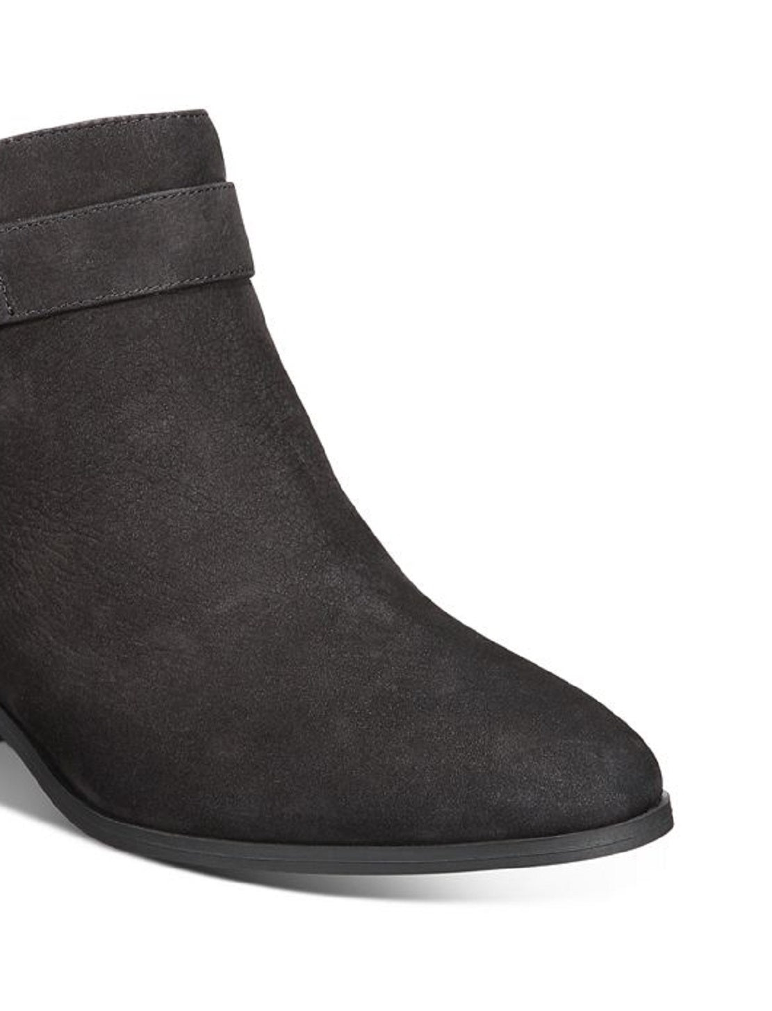 Giani Bernini Botas femininas de couro com zíper e salto bloco e bico redondo, pretas, tamanho 9 M