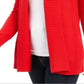 Cardigan feminino Charter Club com gola xale e frente aberta, vermelho, tamanho XX-G