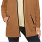 Cardigan feminino Charter Club Milano de algodão com frente aberta, marrom, tamanho XX-G
