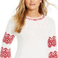 Suéter feminino estilo &amp; co com gola canoa Fair Isle, branco, tamanho XX-G