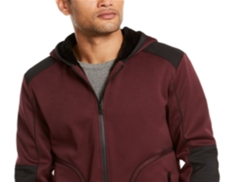 Jaqueta masculina com capuz INC International Concepts, tamanho médio, marrom