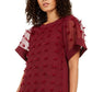 Alfani Vestido curto feminino de manga curta vermelho tamanho 16