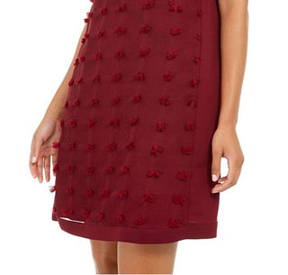 Alfani Vestido curto feminino de manga curta vermelho tamanho 16