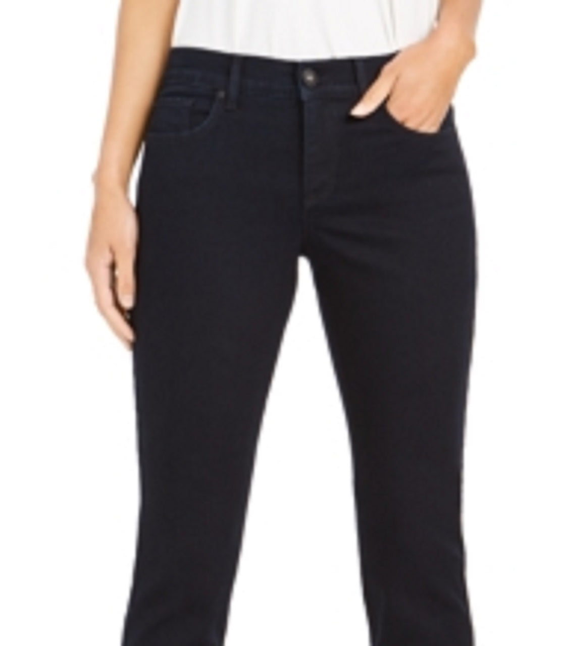 Jeans feminino estilo &amp; co com bolso brilhante e corte bootcut, azul, tamanho 8, pequeno