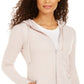 Ideology Moletom com capuz feminino Waffle Fitness Running Rosa Tamanho X-G