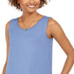 Regata feminina estilo swing fit azul tamanho GG
