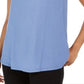 Regata feminina estilo swing fit azul tamanho GG