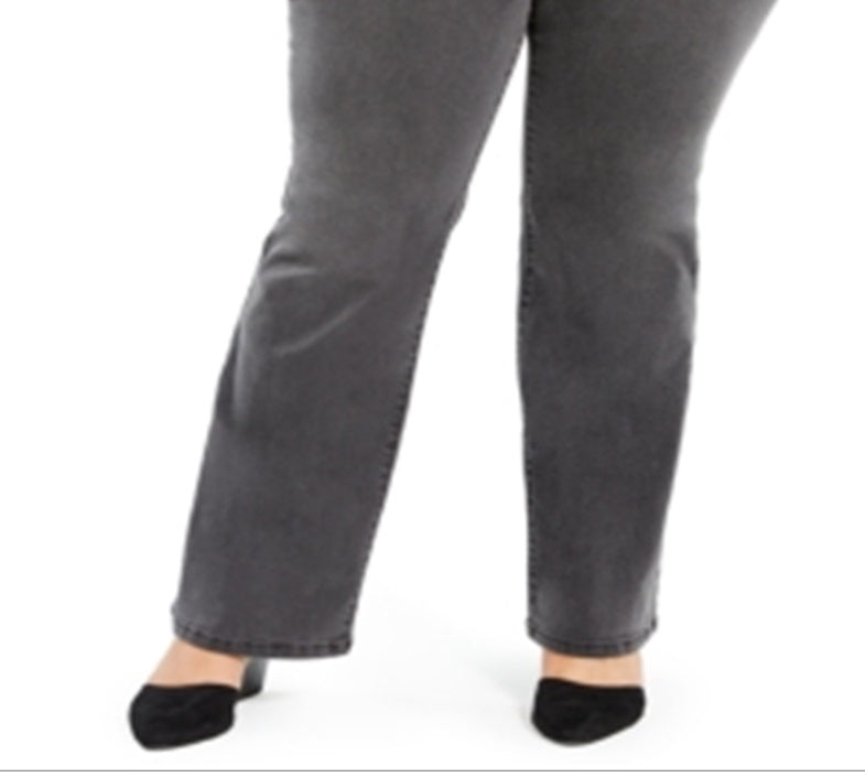 Jeans feminino Plus Power Sculpt Bootcut da Style &amp; Co, preto, tamanho 22W
