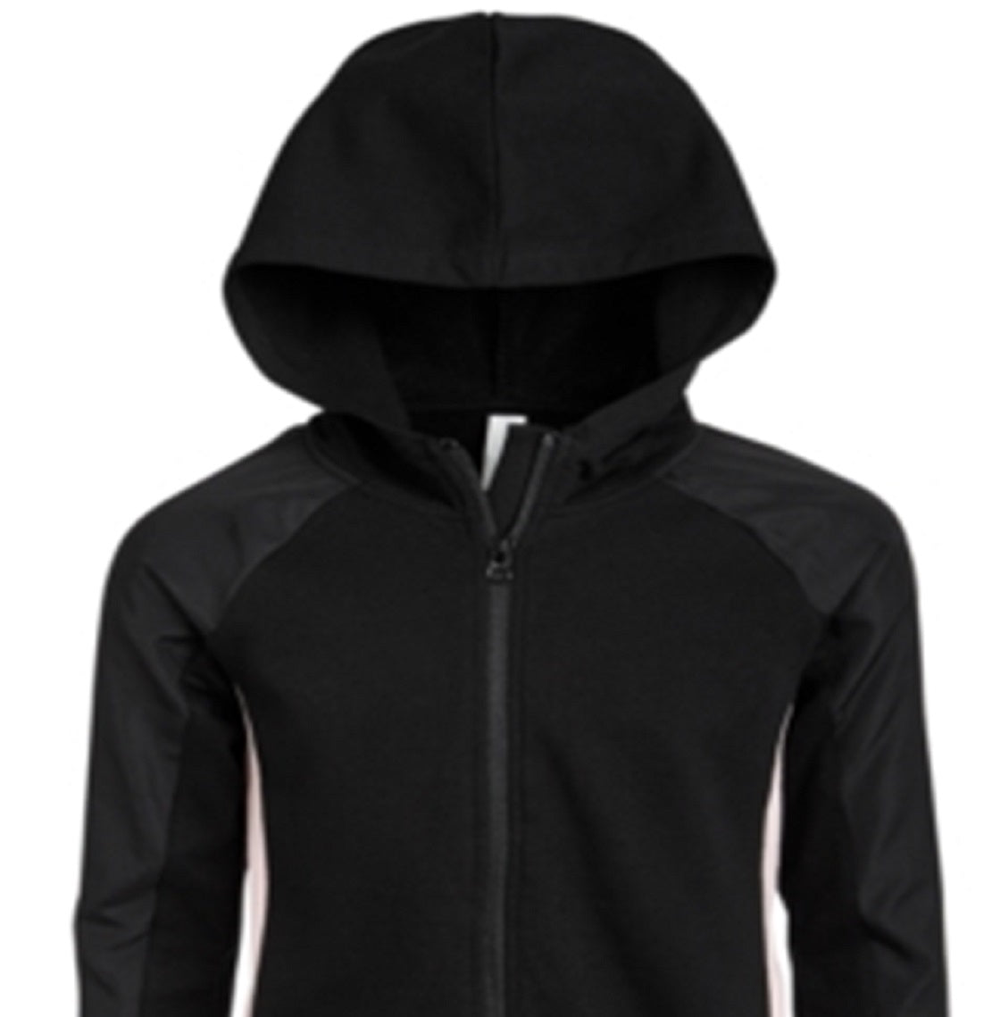ID Ideology Big Girl's Pieced Zip Up Hoodie Preto Tamanho Pequeno