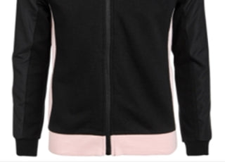 ID Ideology Big Girl's Pieced Zip Up Hoodie Preto Tamanho Pequeno