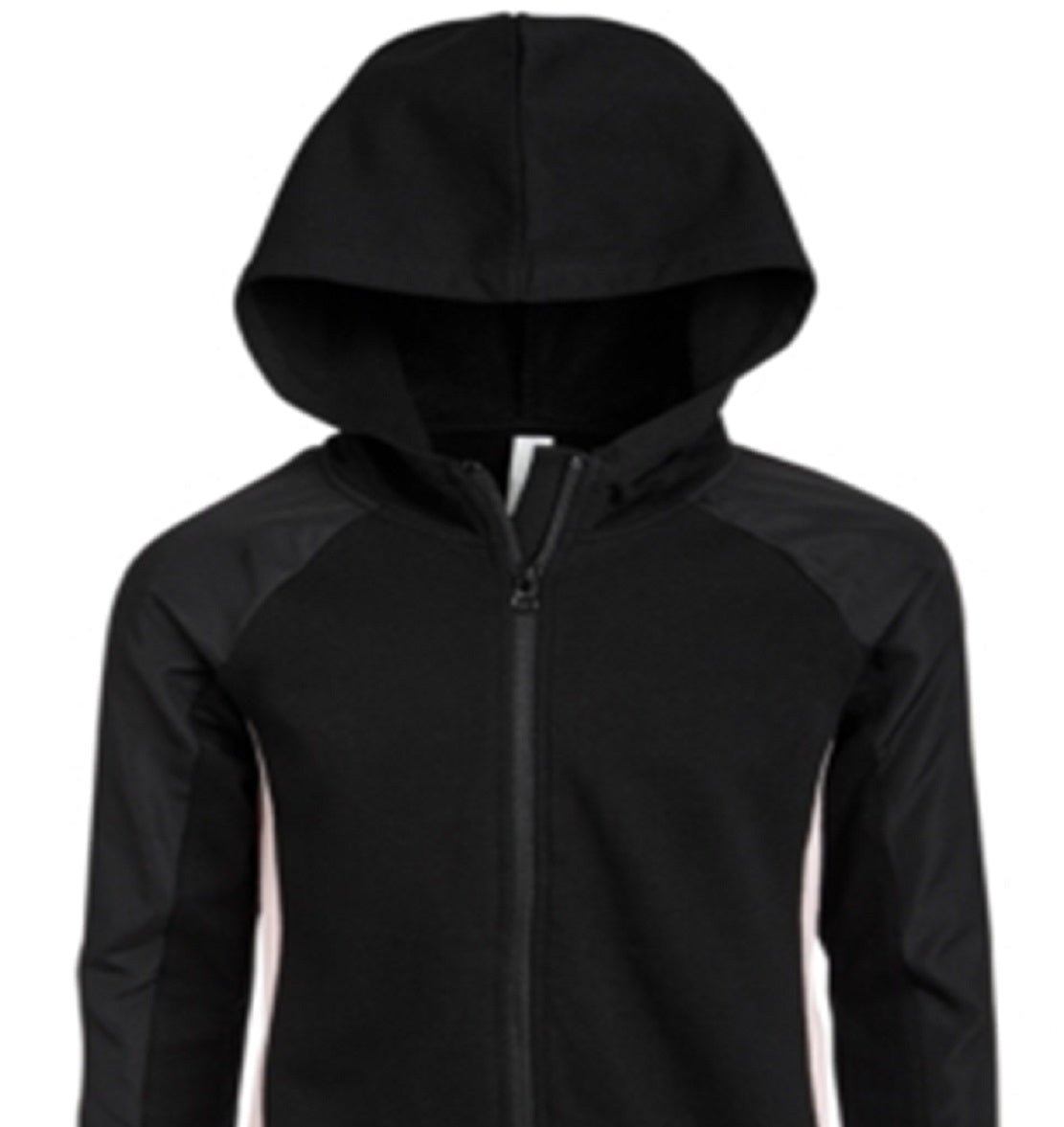 Ideology Big Girl's Pieced Zip Up Hoodie Preto Tamanho X-Grande