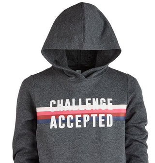 ID Ideology Big Girl's Graphic Print Hoodie Cinza Tamanho Médio