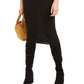 Vestido feminino Bar III com frente torcida, preto, tamanho grande