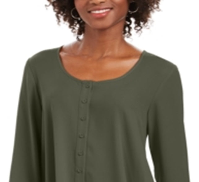 Blusa feminina estilo swing verde tamanho pequeno