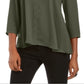 Blusa feminina estilo swing verde tamanho pequeno