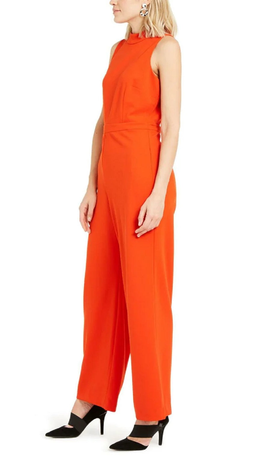 Macacão feminino Alfani com gola falsa, vermelho, tamanho X-S