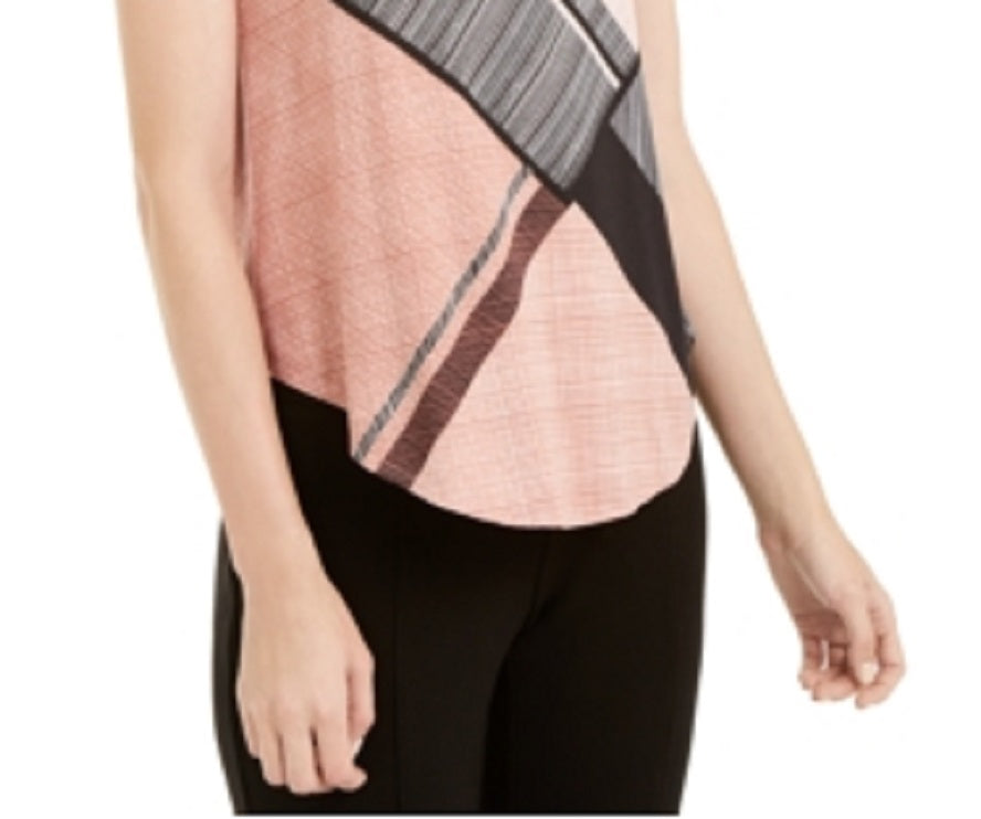 Camiseta estampada feminina Alfani rosa tamanho X-S