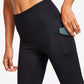 ID Ideology Leggings femininas de compressão, cintura alta, bolso lateral, comprimento 7/8, pretas, tamanho pequeno
