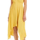 Vestido feminino estilo &amp; co com bainha de lenço, amarelo, tamanho extrapequeno