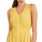 Vestido feminino estilo &amp; co com bainha de lenço, amarelo, tamanho extrapequeno