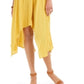 Vestido feminino estilo &amp; co com bainha de lenço, amarelo, tamanho extrapequeno
