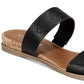Sandálias femininas Sun + Stone Easten Slide, pretas, tamanho 6 M