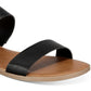 Sandálias femininas Sun + Stone Easten Slide, pretas, tamanho 6 M