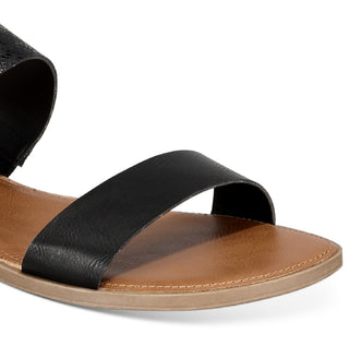 Sandálias femininas Sun + Stone Easten Slide, pretas, tamanho 6 M