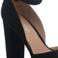 Sandálias plataforma femininas Sun + Stone Reeta Block Heel, pretas, tamanho 5,5 M