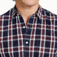 Camisa xadrez masculina Dio da Sun + Stone, azul, tamanho pequeno