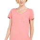 Vestido camiseta feminino estilo &amp; co com um bolso rosa tamanho GG