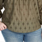 Blusa Plus Size com Ilhós Style &amp; Co Feminina Verde Tamanho 2X