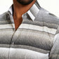 Camisa masculina de algodão estampada Alfani com botões, marrom, tamanho XX-G