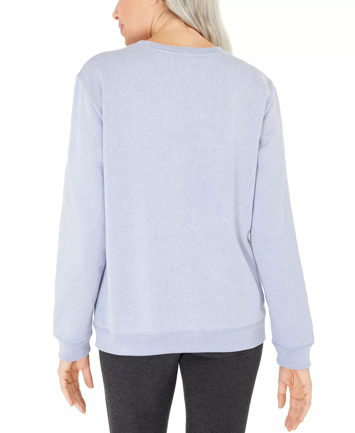 Blusa de lã com estampa floral feminina Karen Scott, azul, tamanho pequeno