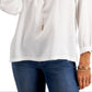 Top feminino com decote quadrado estilo &amp; co, branco, tamanho grande