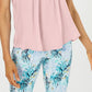 Blusa feminina sem mangas Charter Club Pintuck rosa tamanho médio