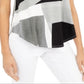 Camiseta feminina estampada Alfani cinza tamanho médio