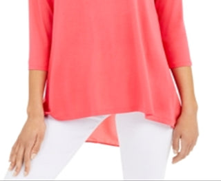 Top Alfani Feminino com Costas Trançadas Rosa Tamanho Grande