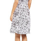 Vestido feminino estampado com amarração na cintura, preto, tamanho 16, Charter Club