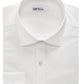 Camisa social masculina Bar III de algodão orgânico com estampa coral em tons de tom, corte slim, branca, tamanho médio