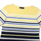 Karen Scott Blusa Listrada Manga Cotovelo Feminina Amarela Tamanho P