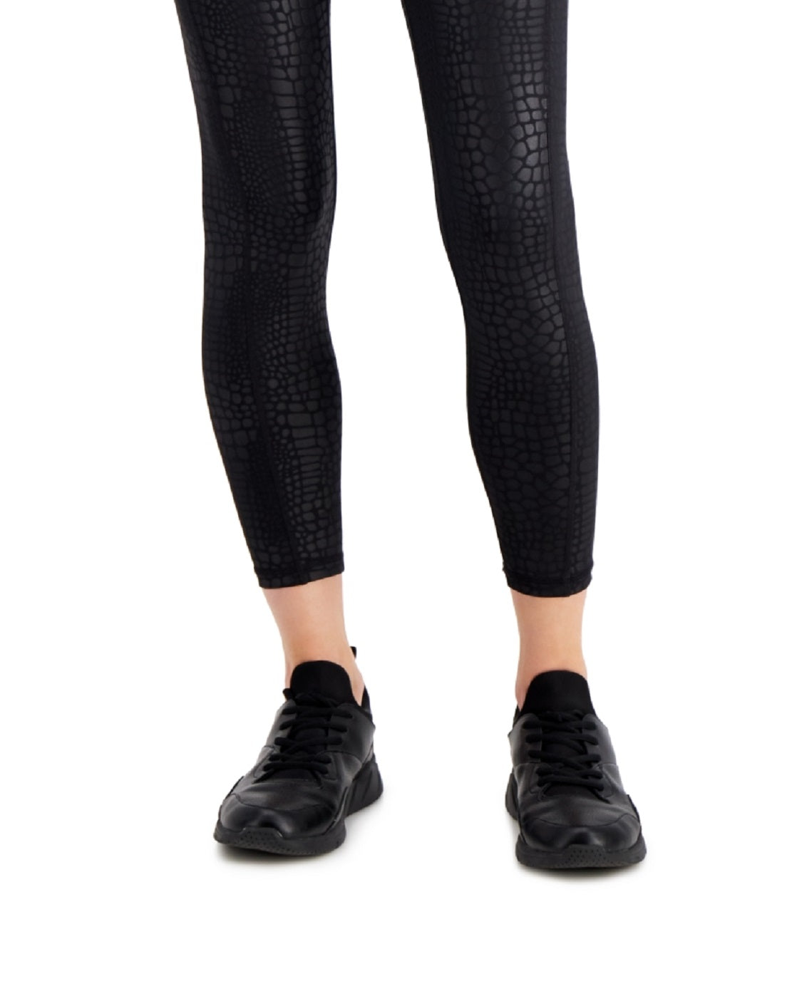 ID Ideology Leggings de compressão femininas Croc com bolso lateral em relevo 7/8 comprimento preto tamanho X-Grande